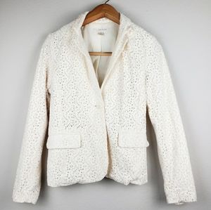 💜 3/$15 Kenar cream lace lined blazer